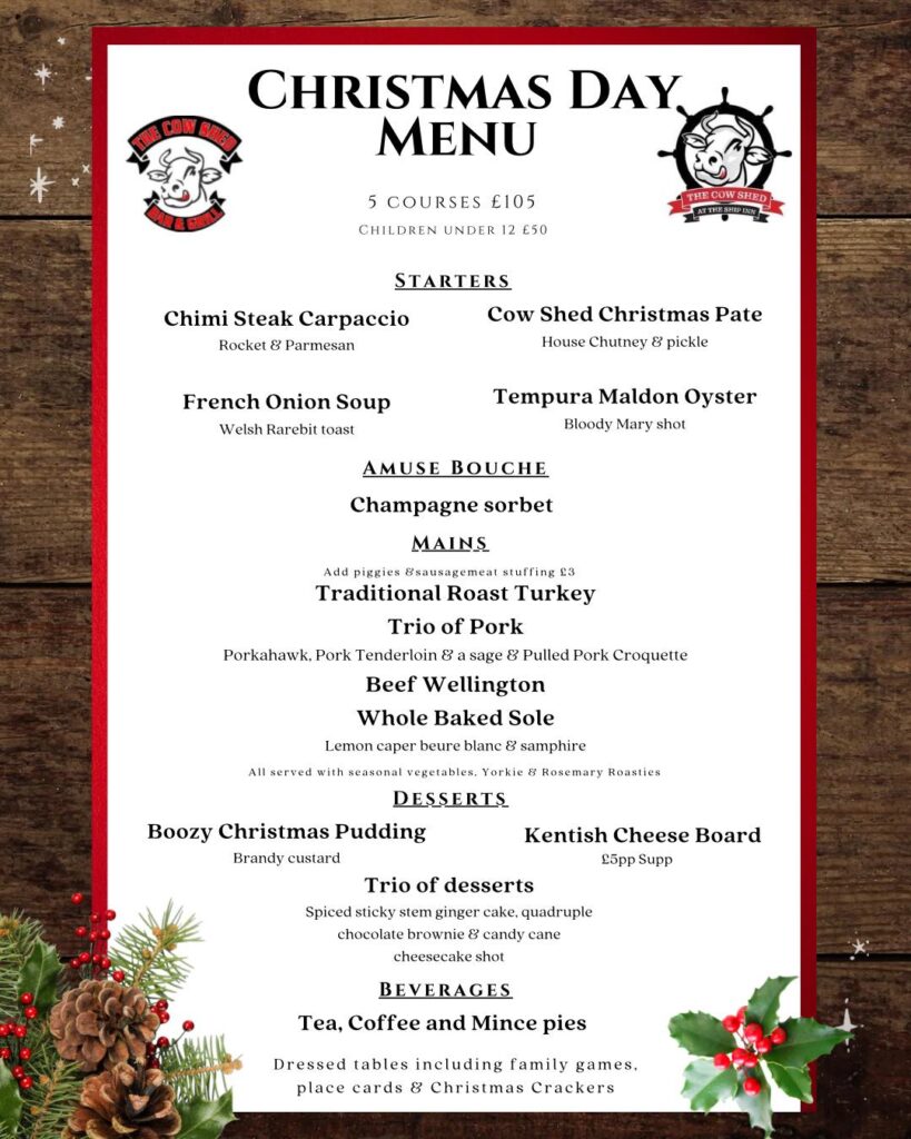 Christmas day dinner in Kent